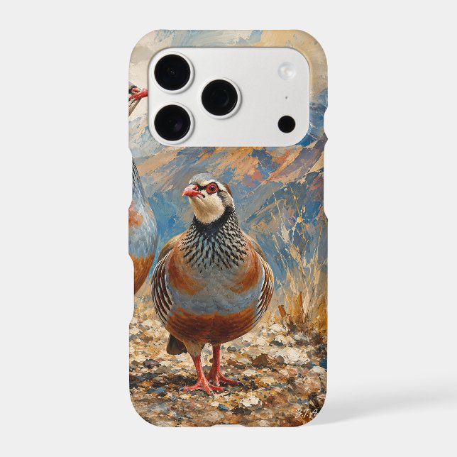 Chukar Partridge Pair Art  (Back)
