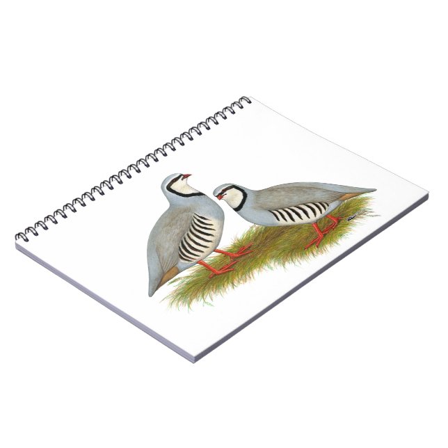 Chukar Partridge Pair Notebook (Left Side)