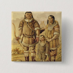 Chukchi Nomads, engraved by Winckelmann and Sons ( 2 Inch Square Button