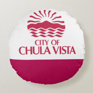 Chula Vista (California) City flag Round Pillow