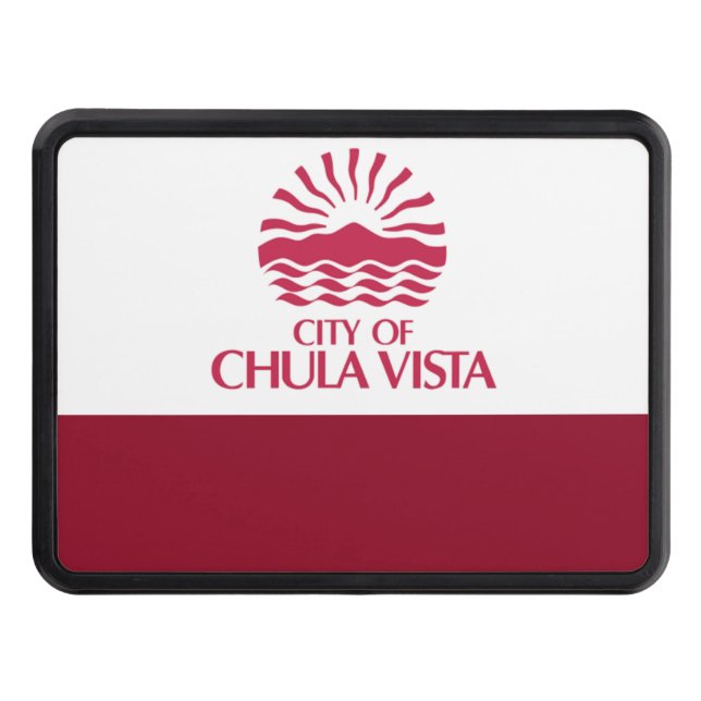 Chula Vista city flag Trailer Hitch Cover (Front)