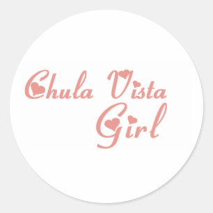 Chula Vista Girl tee shirts Classic Round Sticker