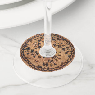 Chumash Native American Art Wine Glass Tag