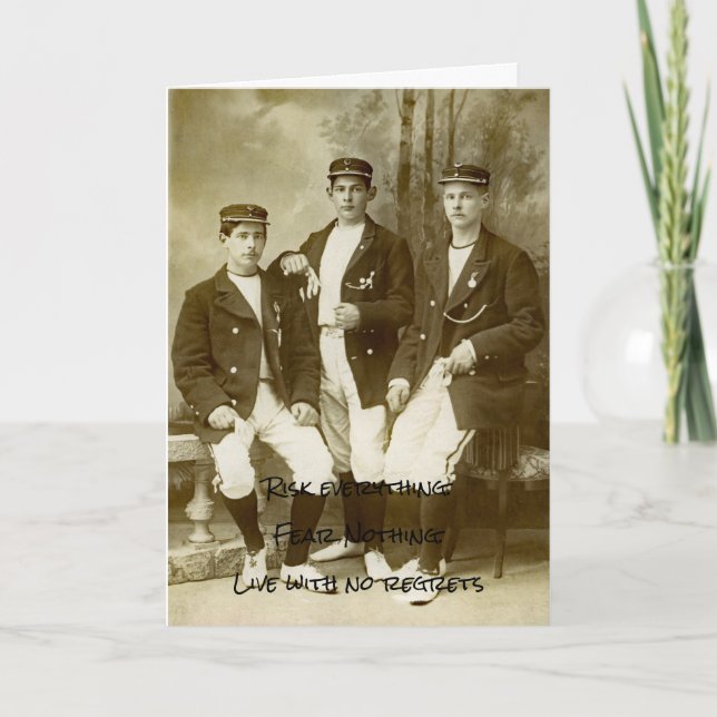 Chummy Young N Handsome Cricket Team Players 1890' Card (Front)