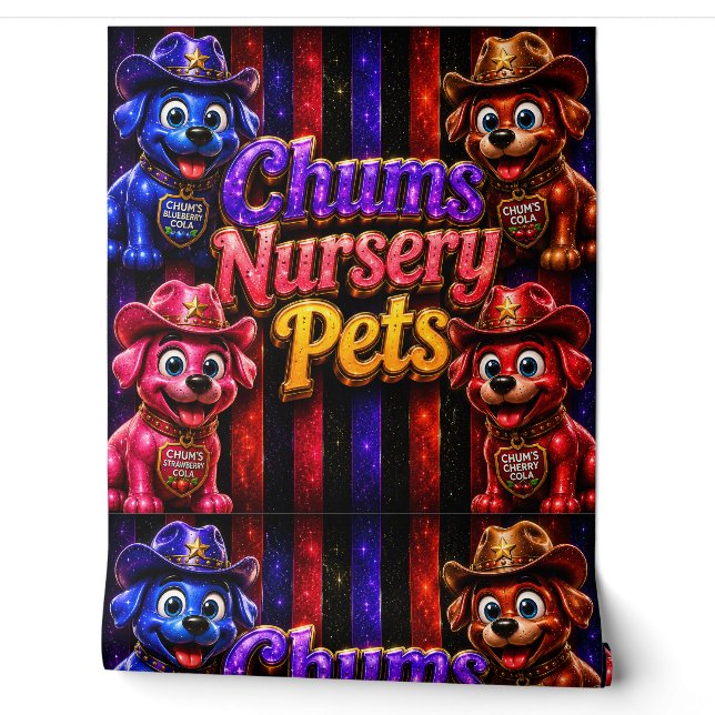 chums nursery pets wallpaper/chums nursery wallpaper (Unrolling)
