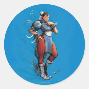 Chun-Li Hand on Hip Classic Round Sticker
