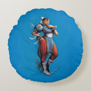 Chun-Li Hand on Hip Round Pillow