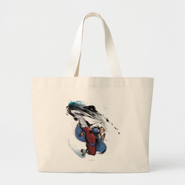 Chun-Li Kick Large Tote Bag (Front)