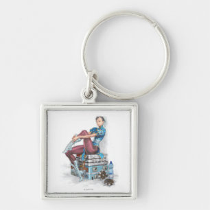 Chun-Li Tying Shoe Keychain