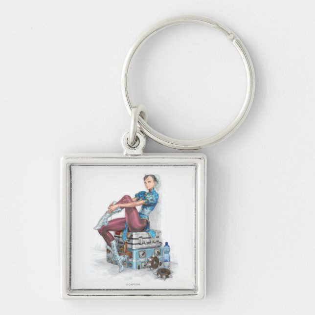 Chun-Li Tying Shoe Keychain (Front)