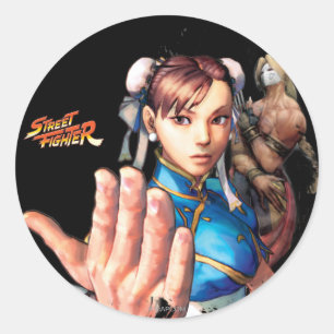 Chun-Li Vs. Vega Classic Round Sticker