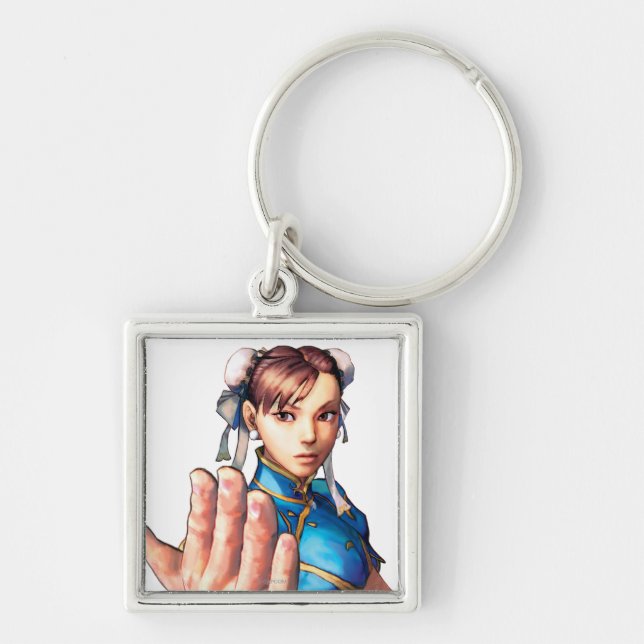 Chun-Li With Hand Up Keychain (Front)