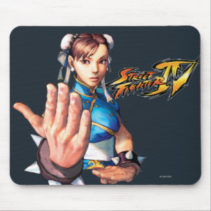 Chun-Li With Hand Up Mouse Pad