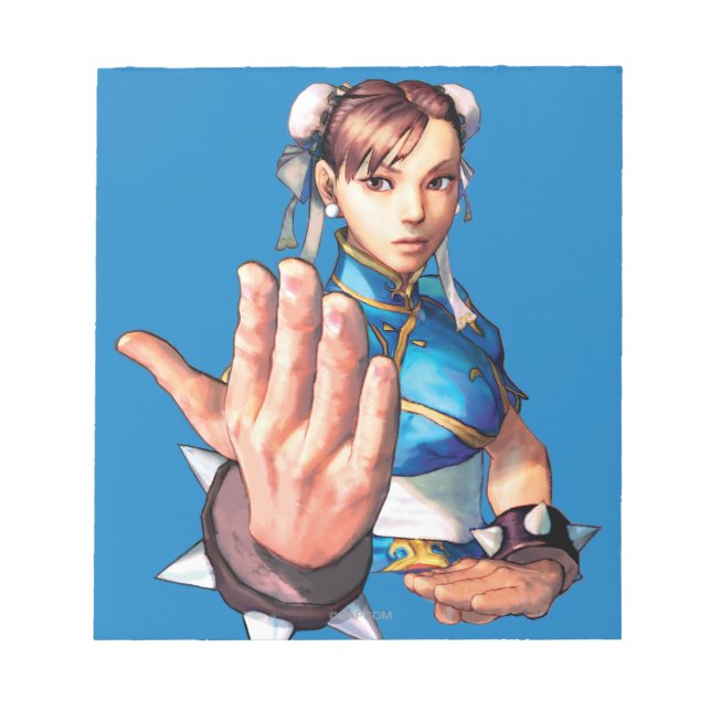 Chun-Li With Hand Up Notepad (Front)