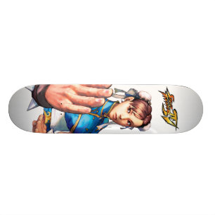 Chun-Li With Hand Up Skateboard