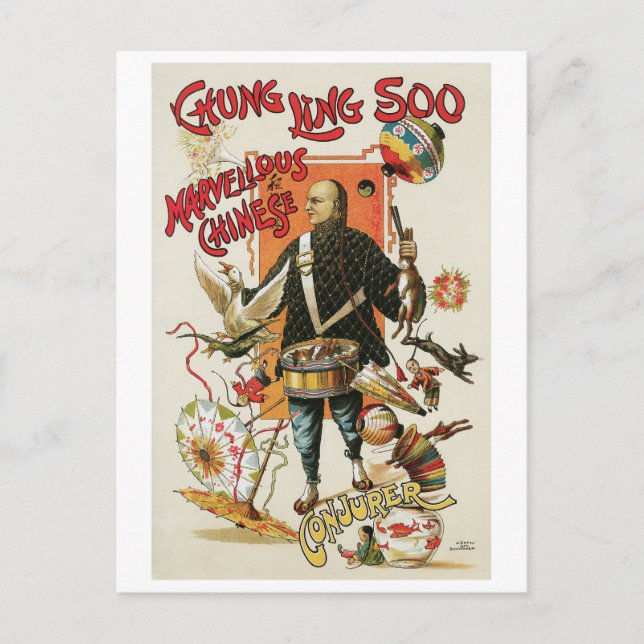 Chung Ling Soo ~ Vintage Chinese Magic Act Postcard (Front)