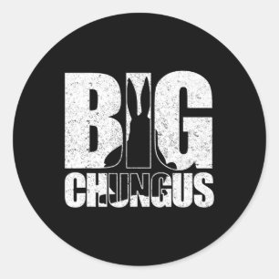 Chungus Meme Retro Vintage Distressed Video Game D Classic Round Sticker