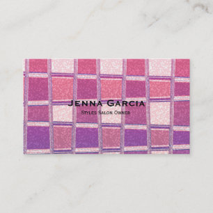 Chunky Chic Glitter Square Glamour Business Card