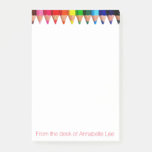 Chunky Coloured Pencils Post-it Notes