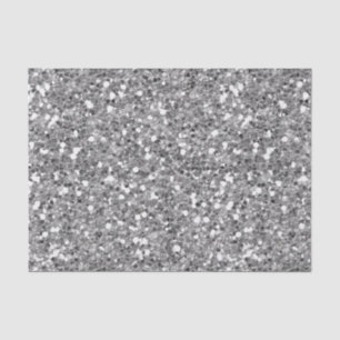 Chunky Confetti Glitter Sparkle Silver Tissue Paper