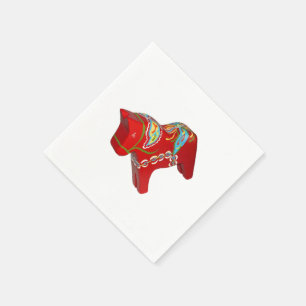 Chunky Dala Horse Diagonal Paper Napkins