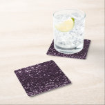 Chunky Glitter Glam Sparkle Sequin Square Paper Coaster<br><div class="desc">This design may be personalized by choosing the Edit Design option. You may also transfer onto other items. Contact me at colorflowcreations@gmail.com or use the chat option at the top of the page if you wish to have this design on another product or need assistance. See more of my designs...</div>
