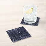 Chunky Glitter Glam Sparkle Sequin Square Paper Coaster<br><div class="desc">This design may be personalized by choosing the Edit Design option. You may also transfer onto other items. Contact me at colorflowcreations@gmail.com or use the chat option at the top of the page if you wish to have this design on another product or need assistance. See more of my designs...</div>