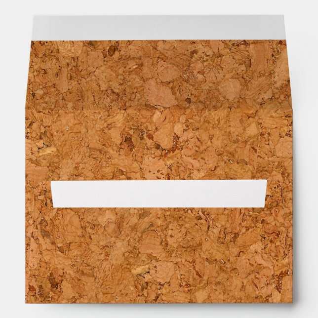 Chunky Natural Cork Wood Grain Look Envelopes (Back (Bottom))