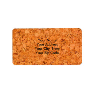 Chunky Natural Cork Wood Grain Look Label