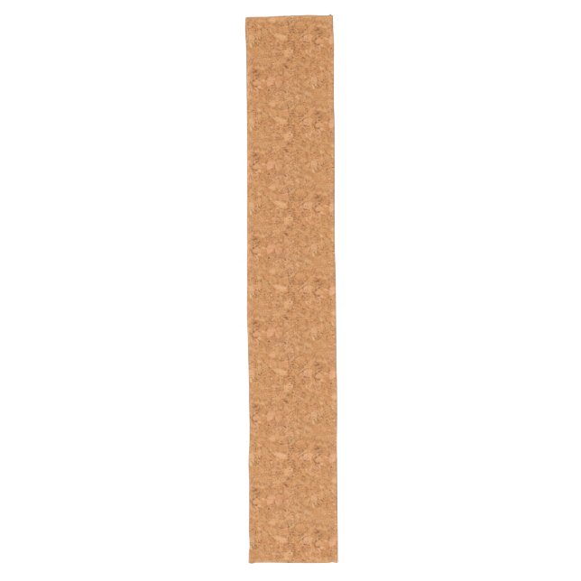 Chunky Natural Cork Wood Grain Look Long Table Runner (Front)