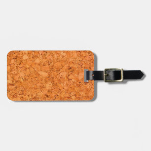 Chunky Natural Cork Wood Grain Look Luggage Tag