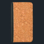 Chunky Natural Cork Wood Grain Look Samsung Galaxy S5 Wallet Case<br><div class="desc">A warm honey colour of a chunky natural cork bark wood grain texture in hardwood flooring with a warm amber colour accent.</div>