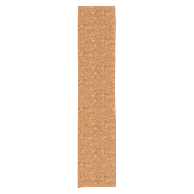 Chunky Natural Cork Wood Grain Look Short Table Runner (Front)