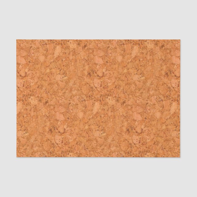 Chunky Natural Cork Wood Grain Look Tissue Paper (Front)