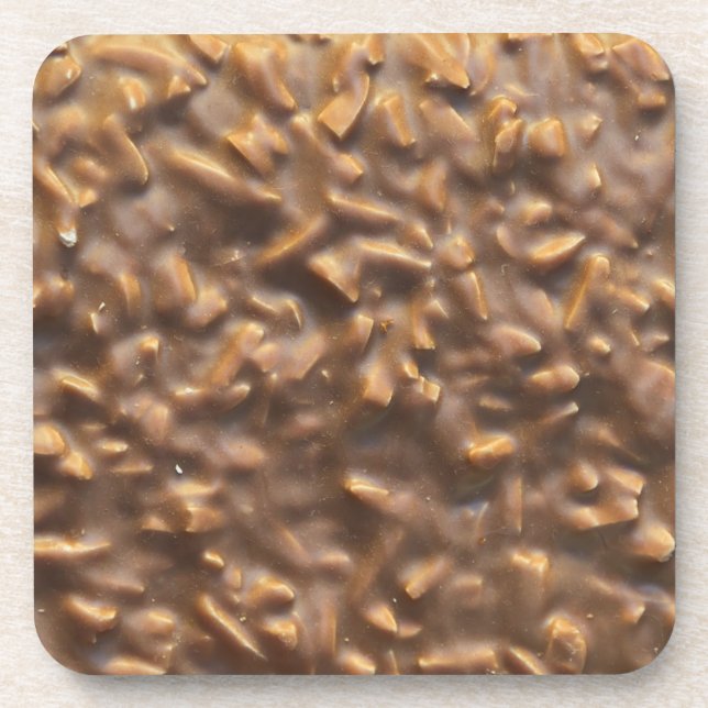 Chunky Nutty Chocolate Bar Quirky Coaster (Front)