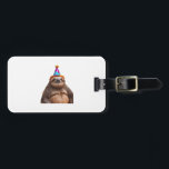 Chunky Sloth birthday party hat gift funny meme pr Luggage Tag<br><div class="desc">Chunky Sloth birthday party hat gift funny meme prank Classic T-Shirt</div>