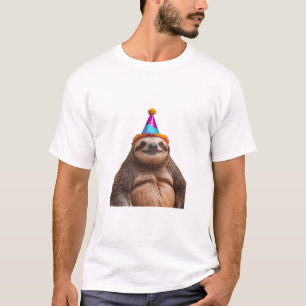 Chunky Sloth birthday party hat gift funny meme pr T-Shirt