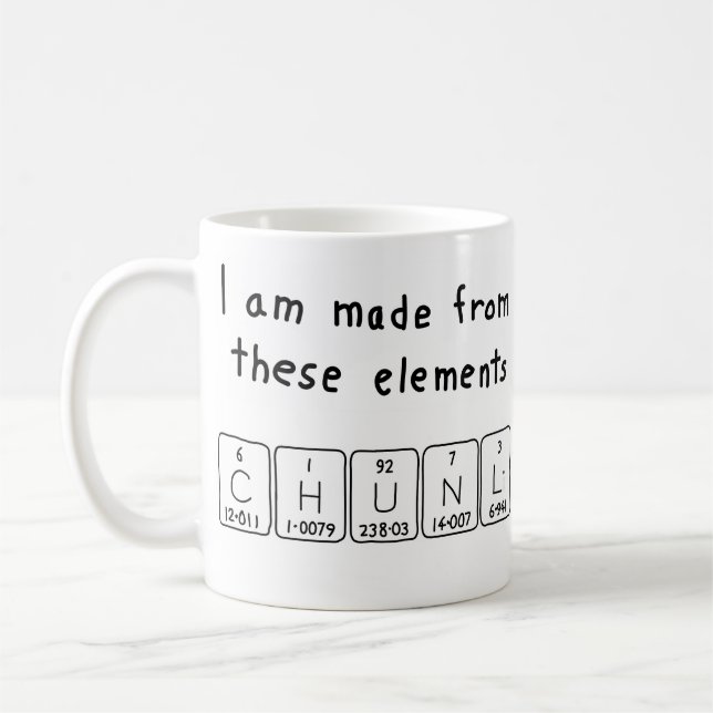 Chunli periodic table name mug (Left)