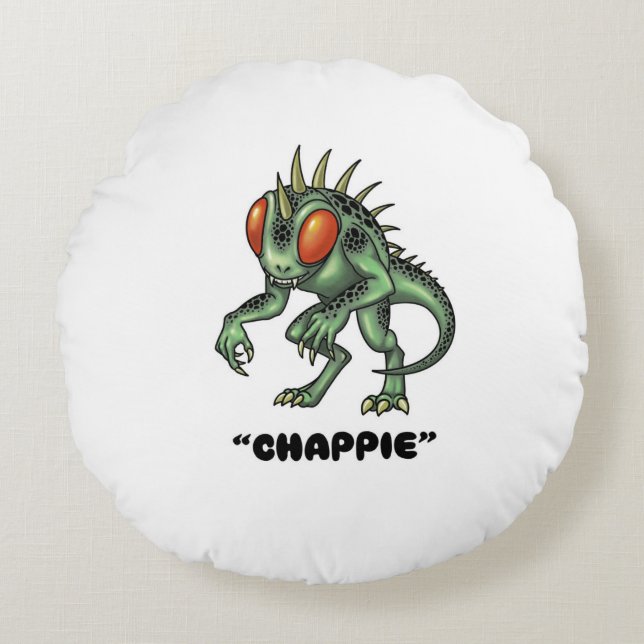 Chupacabra “Chappie” Cryptid  Round Pillow (Front)