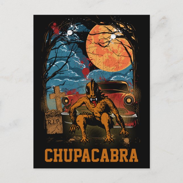 Chupacabra Cryptid Creature Customizable Text Postcard (Front)