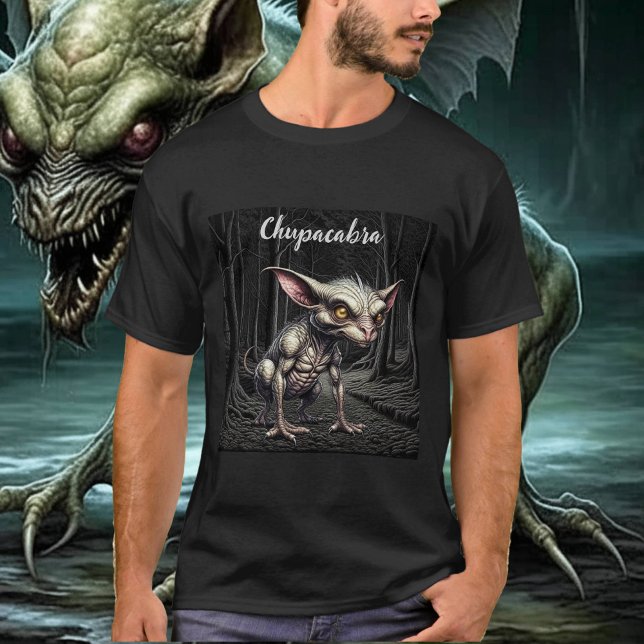 Chupacabra in the Woods Cryptid T-Shirt (Creator Uploaded)