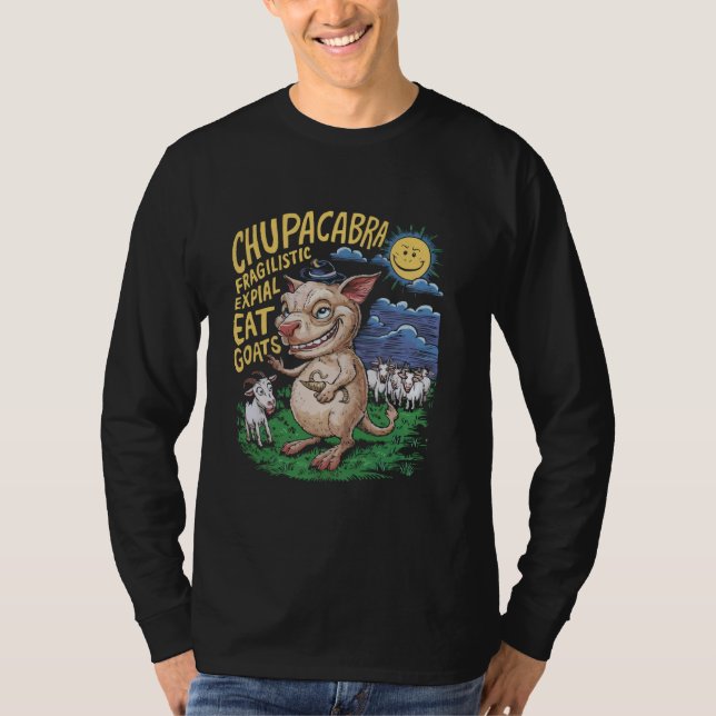 Chupacabra Legendary Creature Mythical Beast Crypt T-Shirt (Front)