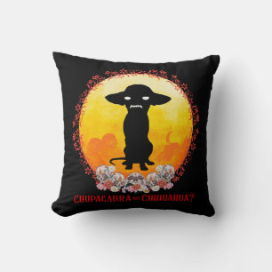 Chupacabra or Chihuahua, Funny Cryptid or Dog  Throw Pillow