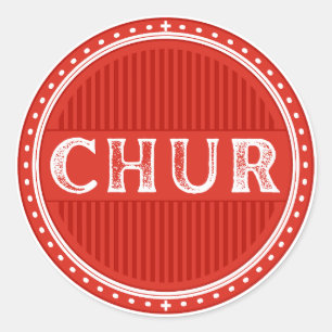 Chur City Pride Emblem – Swiss Identity Classic Round Sticker