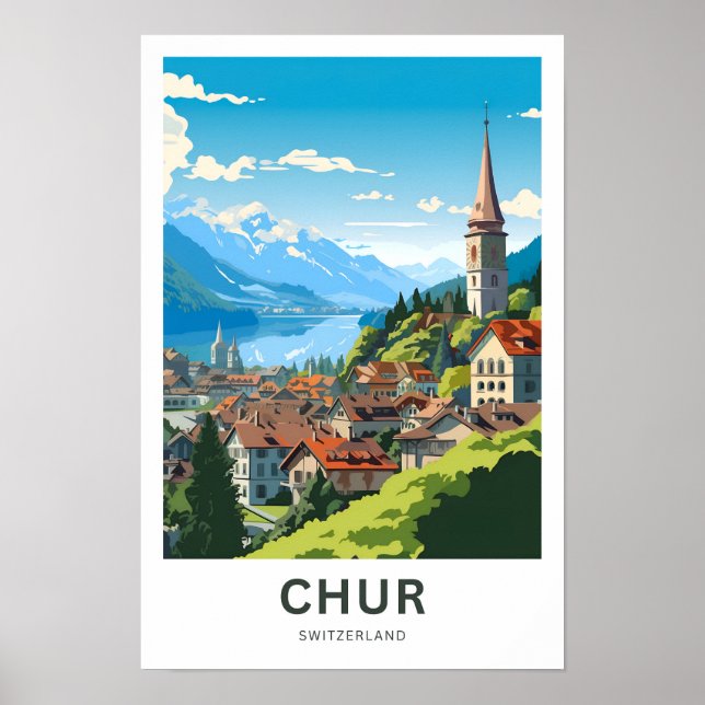 Chur Switzerland Travel Print (Front)