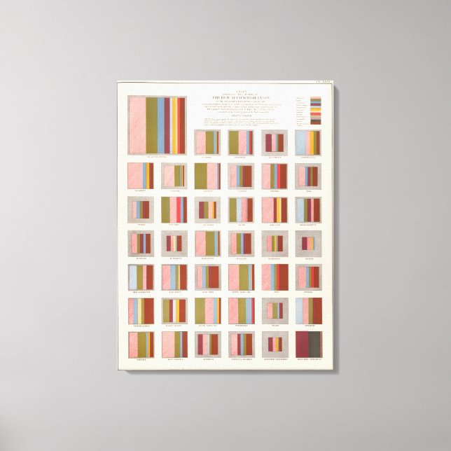 Church Accommodation, Statistical US Lithograph Canvas Print (Front)