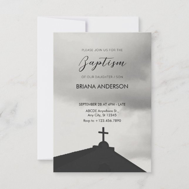 Church aesthetic  invitation (Front)