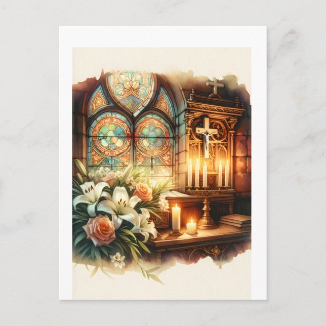 Church Altar Personalized  Postcard (Front)