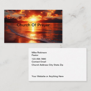 Church And Prayer Business Cards