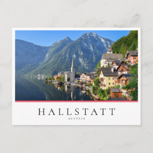 Church and village of Hallstatt, Austria with Alps Postcard